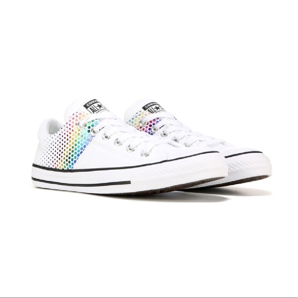 Converse Low-Top White Rainbow Foil Sneaker